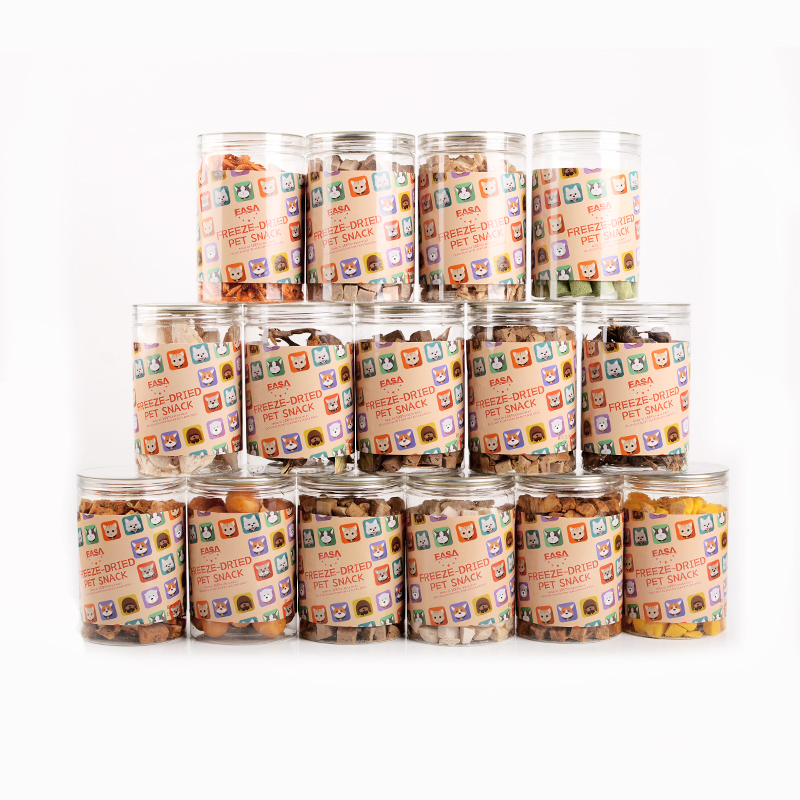 Alimento para mascotas en pellets de pollo liofilizado, fruta del dragón, hueso crudo y carne, alto en proteínas, control natural de bolas de pelo, golosinas para perros y gatos, OEM