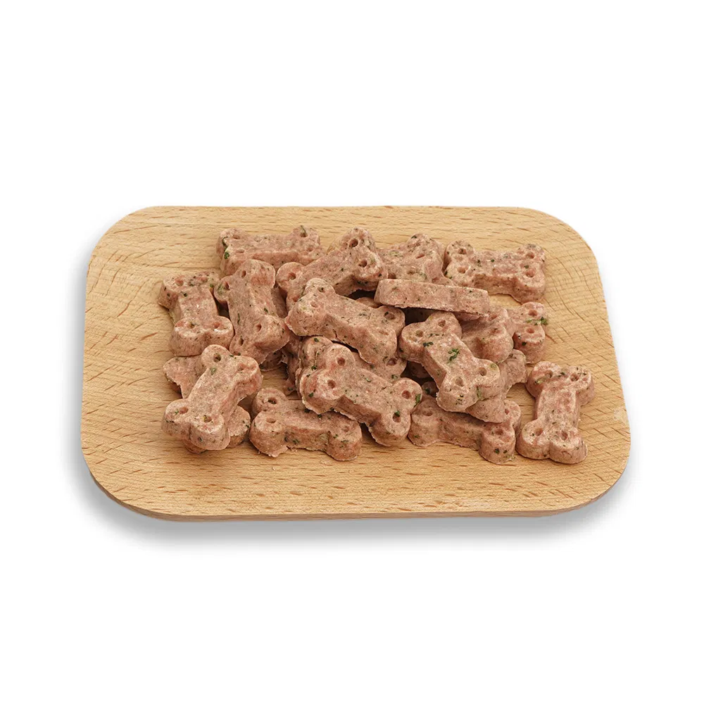 Galletas para mascotas pollo, res, pato carne comida para mascotas liofilizada