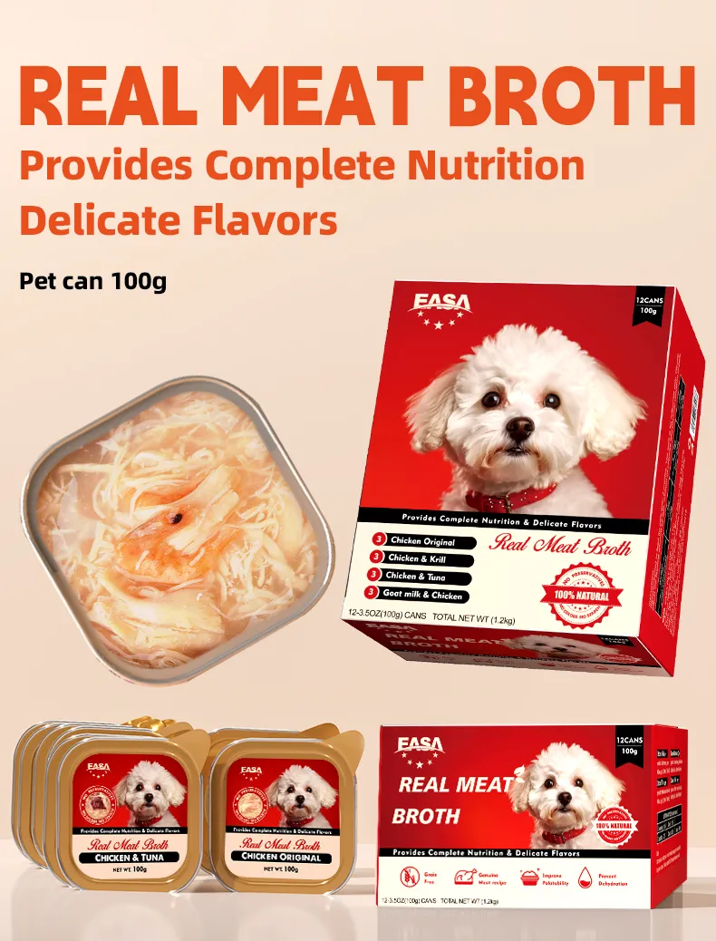Comida enlatada húmeda sabrosa para mascotas