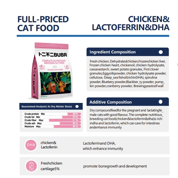 Alimento para gatos de nutrición premium al por mayor