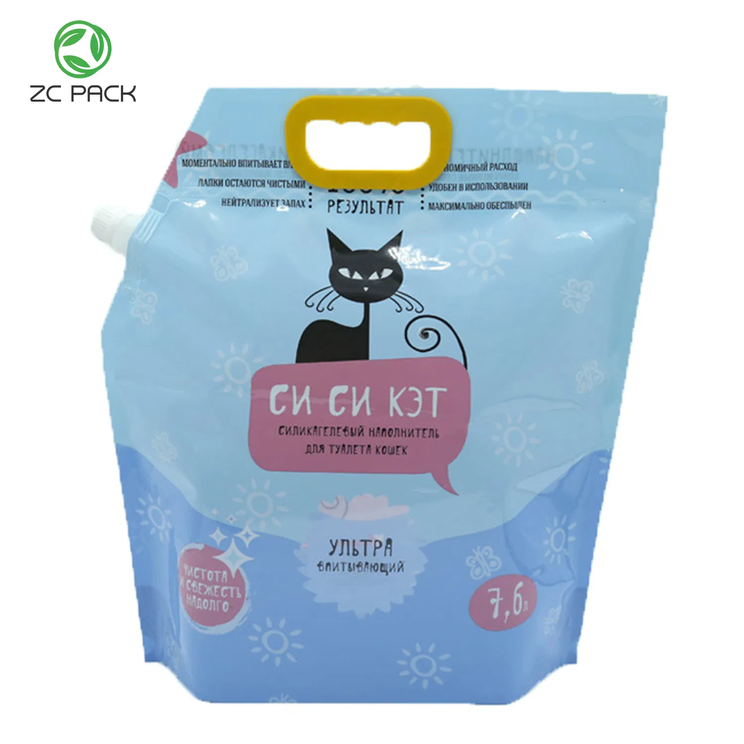 Levántate 1gallon Cerveza Agua Líquido Bebida Vodka Envase de Comida Puré de Fruta Jugo Papel de Aluminio Plástico Tofu Arena para Gatos Bolsa de Pouch Transparente con Asa