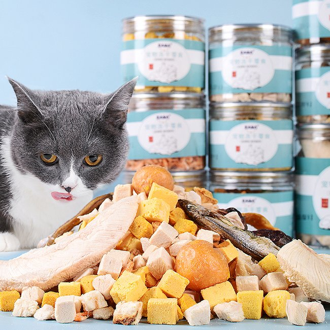 Golosos deshidratados para mascotas Pollo Pato/ Hígado de Res Salmón Hígado de Pollo Snack para Perros Snack para Gatos Golosinas para Perros Comida para Perros Comida para Gatos