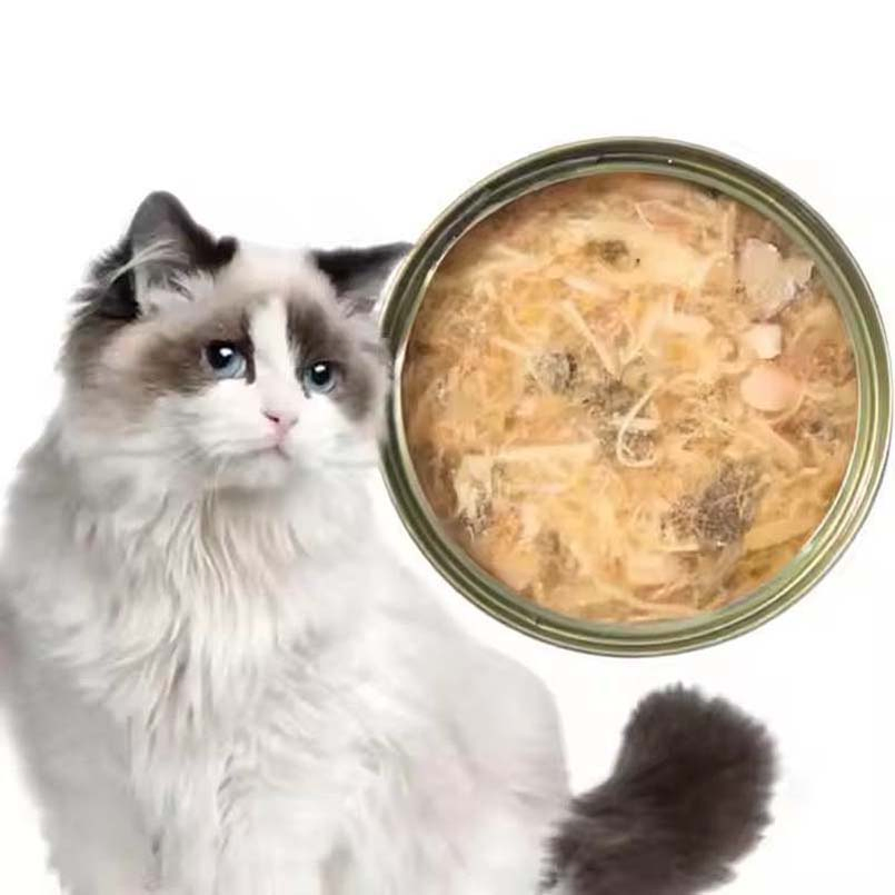 Comida enlatada para gatos húmeda e hipoalergénica, rica en vitamina E, sopa fragante real, fuente para gatos con alergias