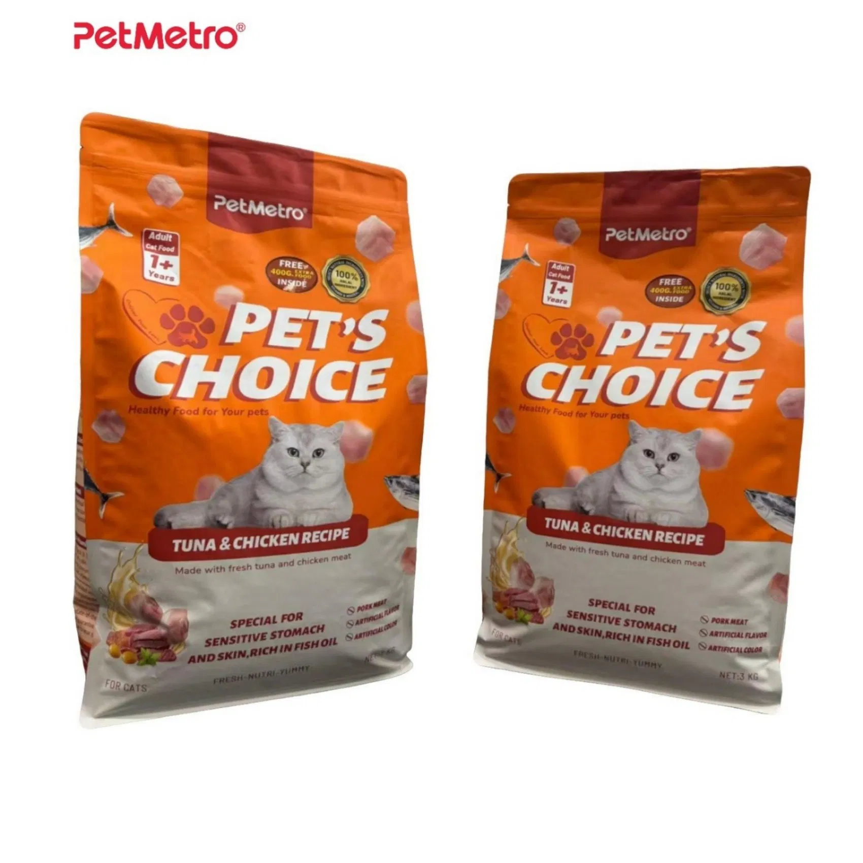 Comida seca para gatos funcional con nutrición de carne real