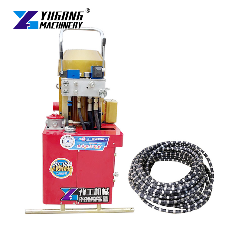 10.5mm/11.5mm Máquina de corte de hilo de diamante hidráulico de múltiples hilos para corte de piedra, mármol, granito, cantera y concreto