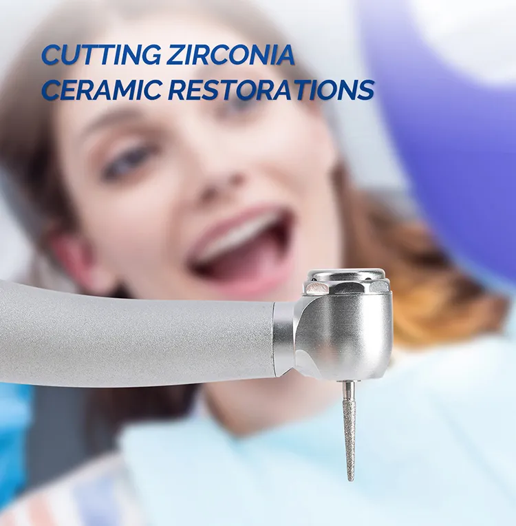 Burdeos de Zirconcut para cortar cerámicas de zirconia en odontología