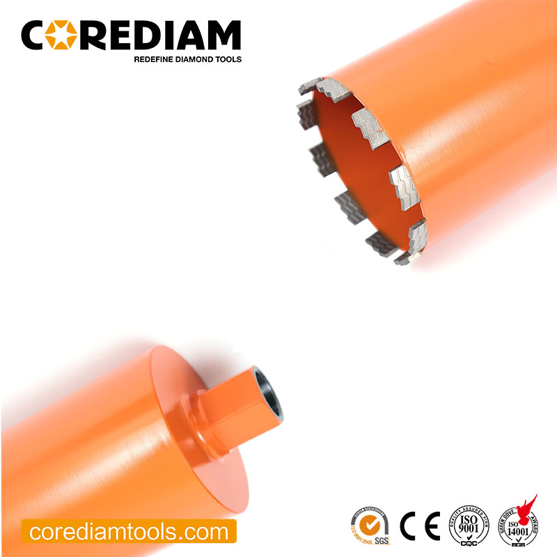 Brocas de diamante de segmento de relámpago con 10mm altura de segmento herramientas de perforación