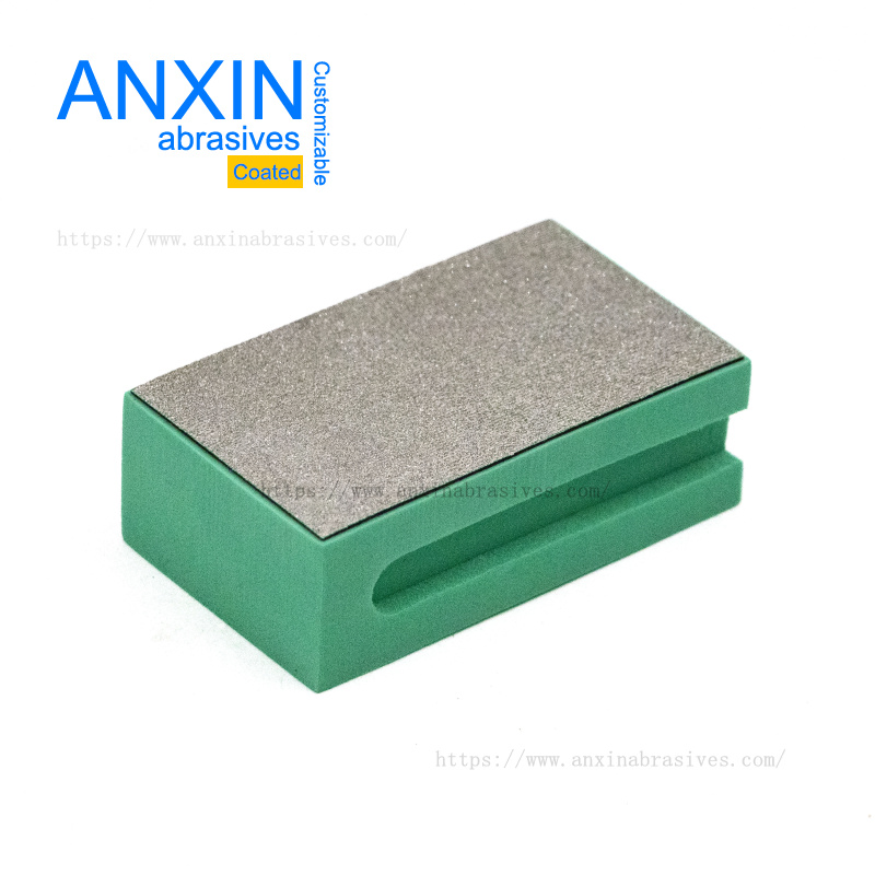 Pad de mano de diamante totalmente electrochapado personalizado 95X55X30mm para pulido de piedras
