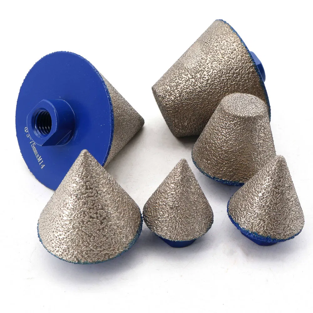 Bit de Diamante para Chaflán de Bevel 2 Pulgadas, Bits de Fresado de Diamante para Granito, Mármol y Azulejos, Ampliación y Pulido