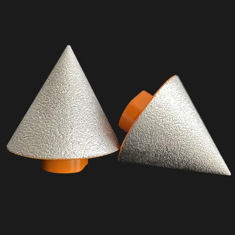 Broca de bisel cónico de punta de diamante, cabeza de molienda para brazing, herramientas de apertura para azulejos, roca y placas