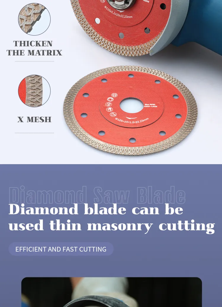 5 Disco de corte de diamante Turbogranite de mármol circular de 10 pulgadas
