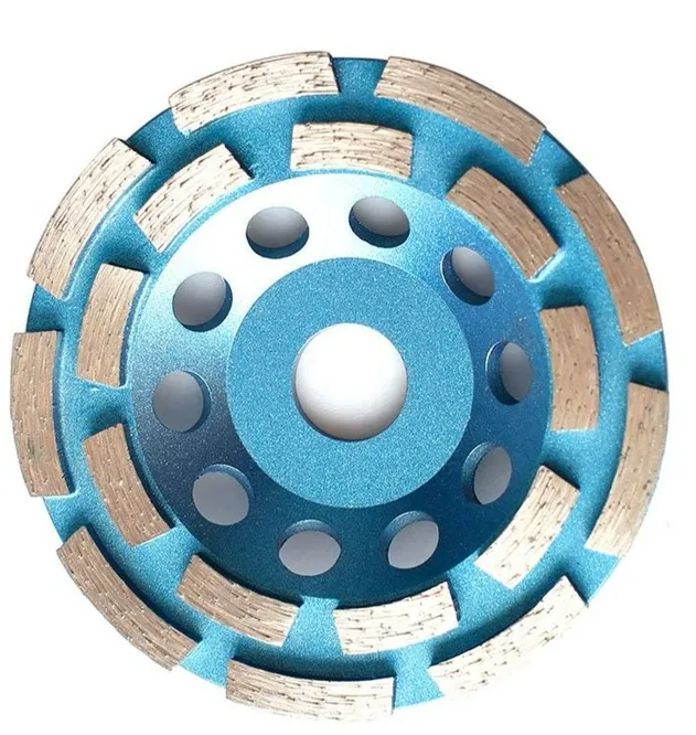 Rueda de copa doble de diamante Premium para pulido de concreto
