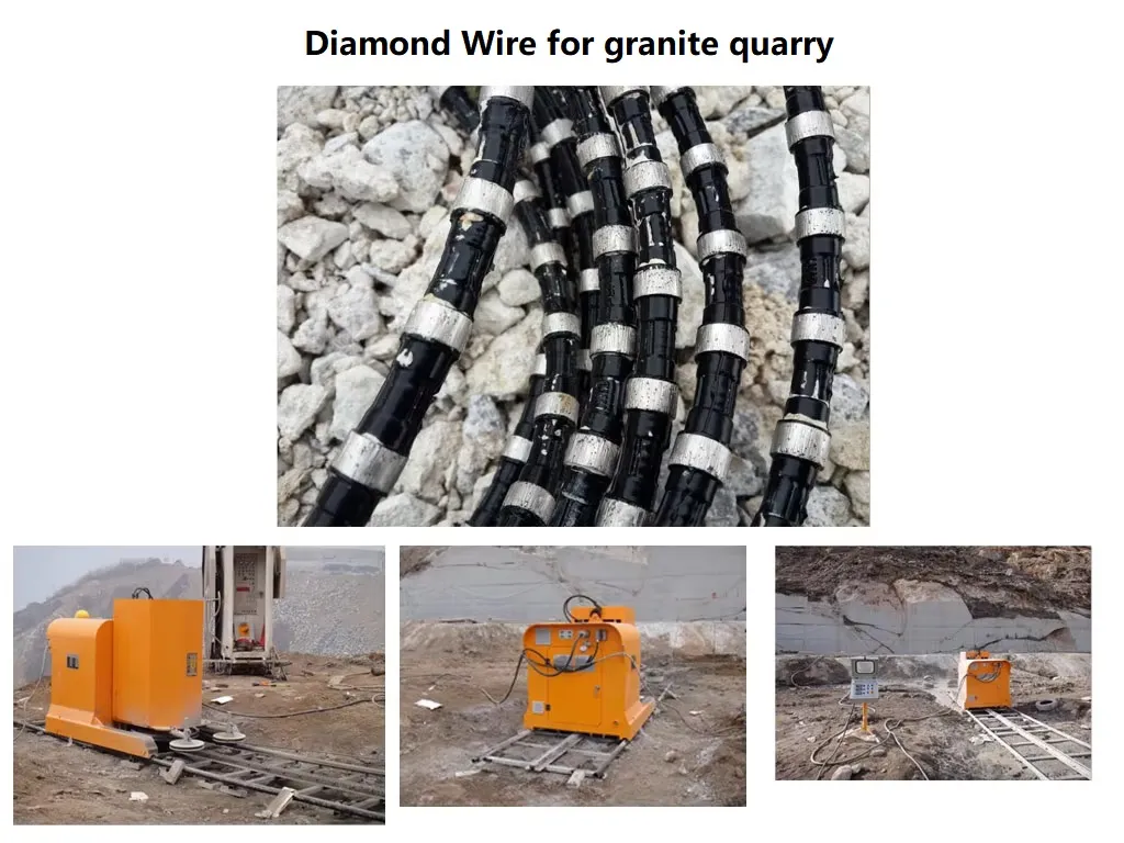 Sierra de alambre de diamante para cortar hormigón reforzado, piedra, granito, mármol, cantera