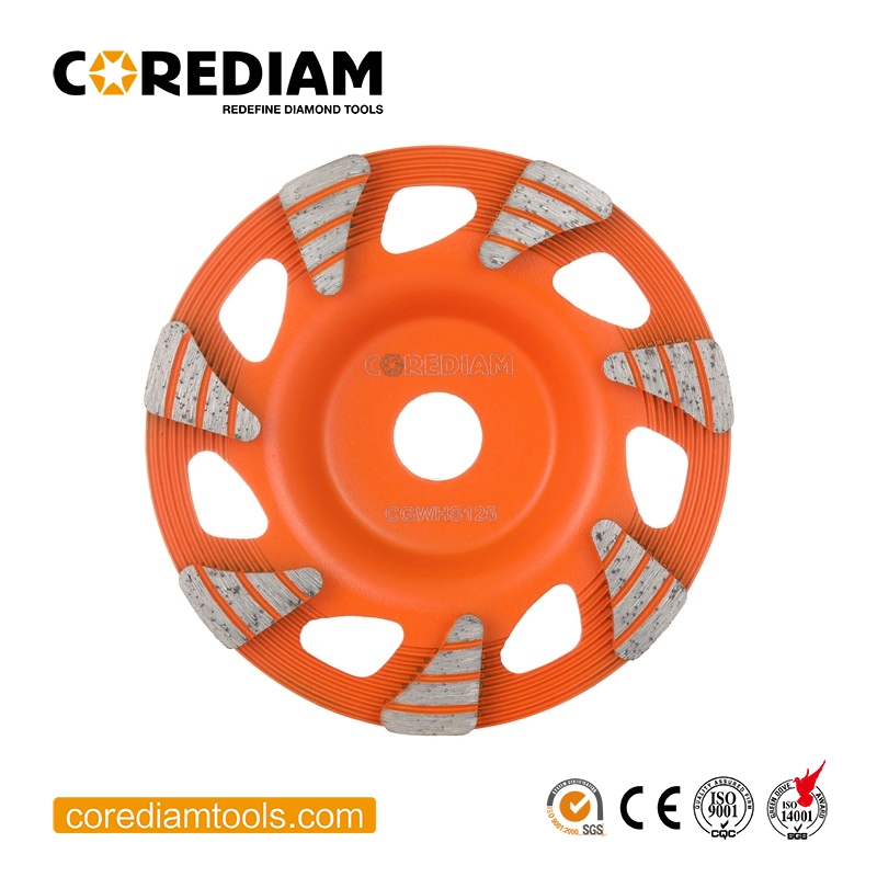 Rueda de copa de diamante para pulido de concreto sinterizado