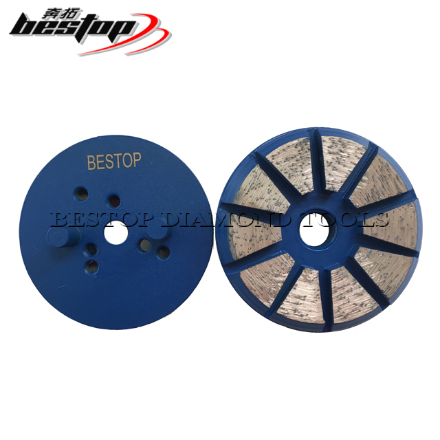 10 pulgadas esmeriladoras de piso 3 Segs Diamond esmerilado de piso Polishing Discos para hormigón