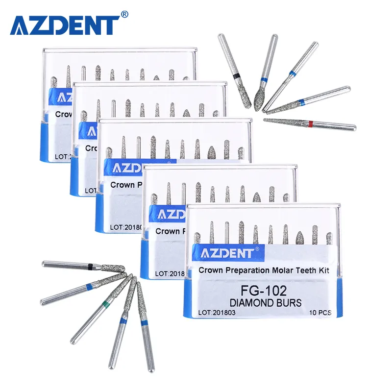 Preparación de Corona y Puente Posterior Fg Fresas Diamante Dentales