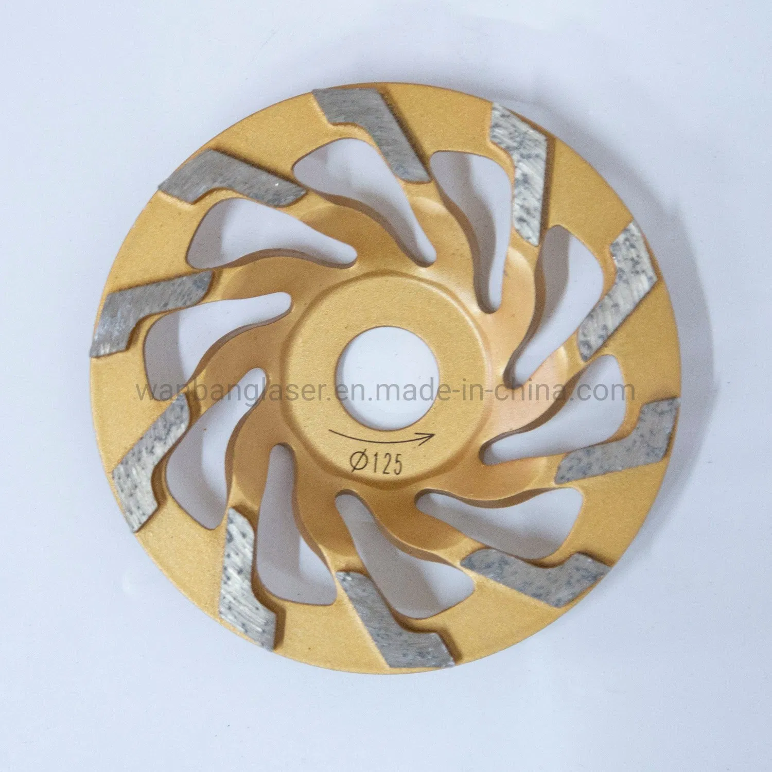 Disco de molienda de diamante de dientes pequeños para un rápido pulido de suelos de concreto