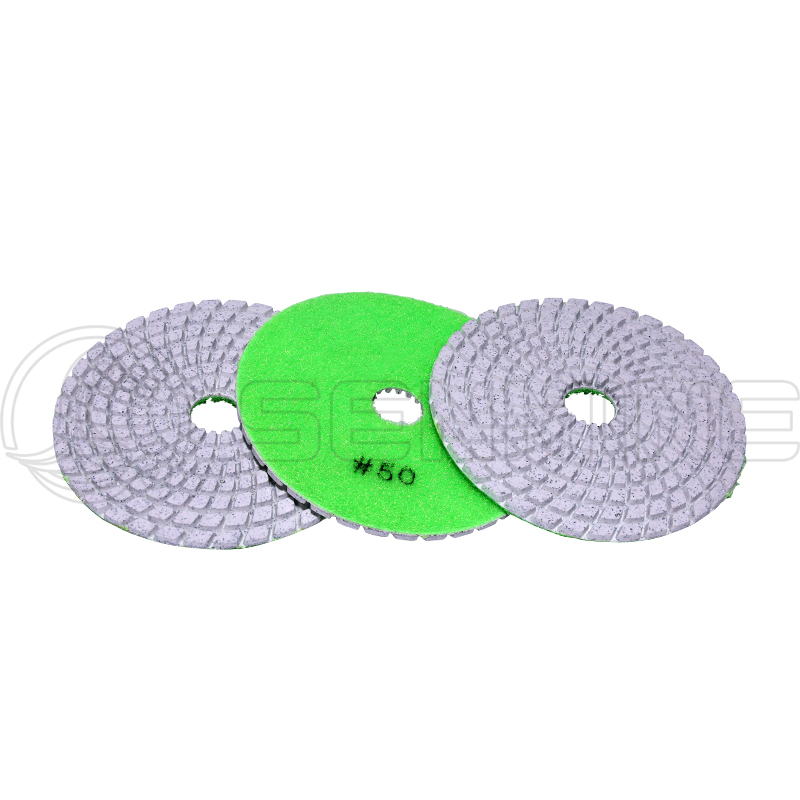 Herramienta de Diamante Senmine 100mm Almohadilla Abrasiva OEM para Granito Uso Húmedo Almohadillas de Pulido de Diamante