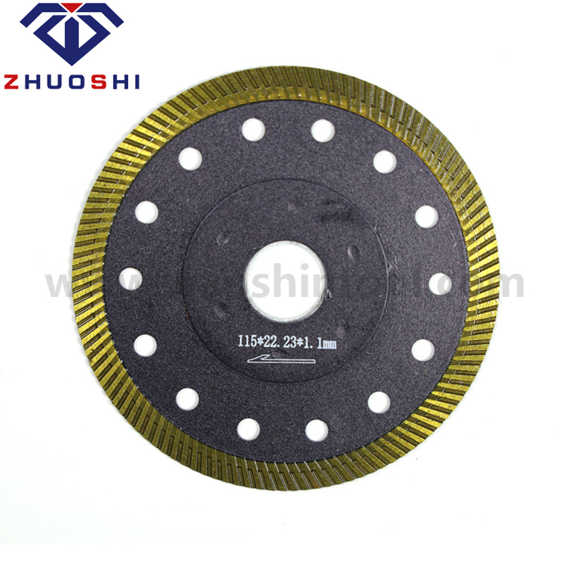 Rueda de corte de diamante circular delgada cortadora de mármol segmento sierra hoja para azulejos y piedra