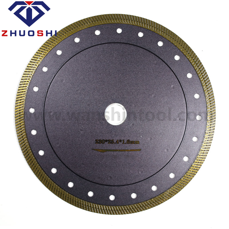 Rueda de corte de diamante circular delgada cortadora de mármol segmento sierra hoja para azulejos y piedra