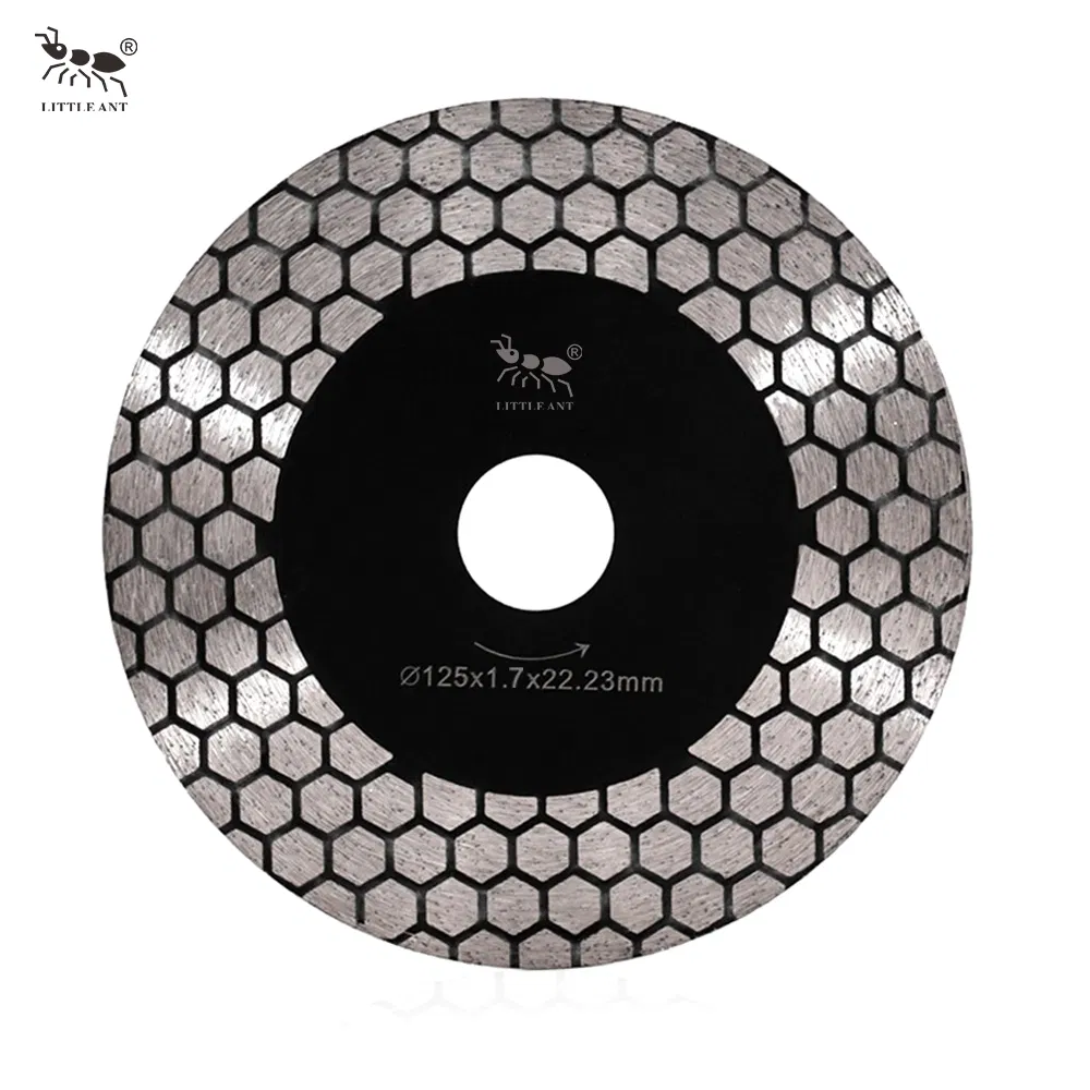 Pequeña hormiga disco de corte y molienda de diamante multifuncional de diseño hexagonal de doble cara