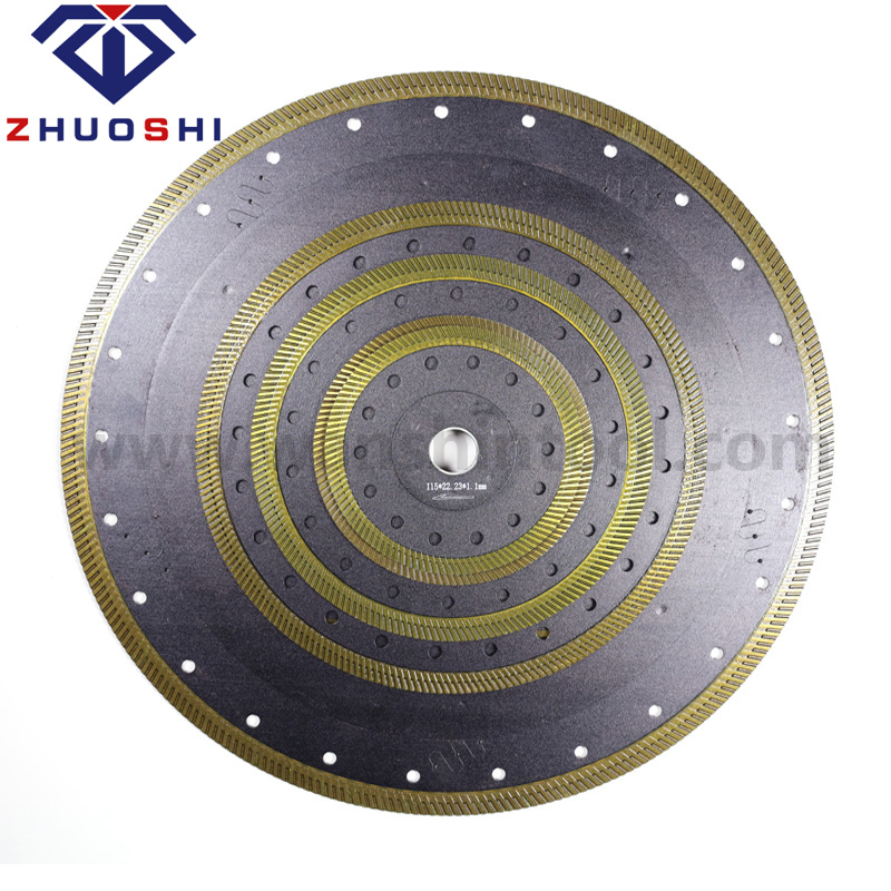Rueda de corte de diamante circular delgada cortadora de mármol segmento sierra hoja para azulejos y piedra