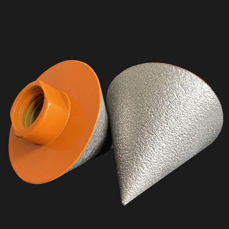 Broca de bisel cónico de punta de diamante, cabeza de molienda para brazing, herramientas de apertura para azulejos, roca y placas
