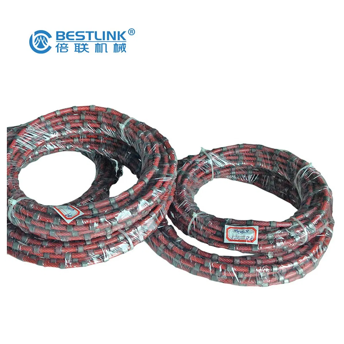 11.5mm 40 Perlas de alambre de diamante de granito rubberizado