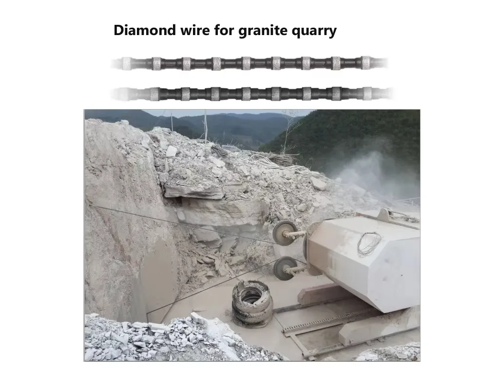 Sierra de alambre de diamante para cortar hormigón reforzado, piedra, granito, mármol, cantera