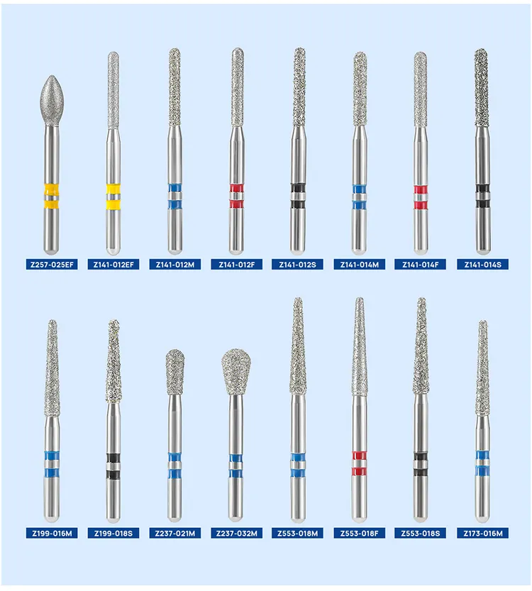 Burdeos de Zirconcut para cortar cerámicas de zirconia en odontología