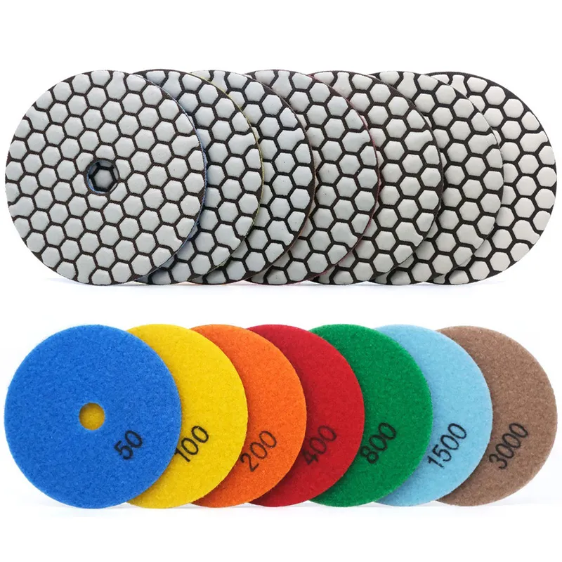 Pulido de Diamante Pad#50 4inch Disco de Lijado en Seco para Concreto, Mármol, Granito