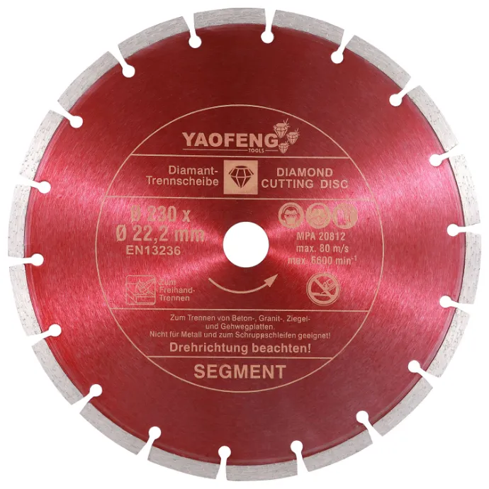 Presentación de la hoja de sierra de diamante