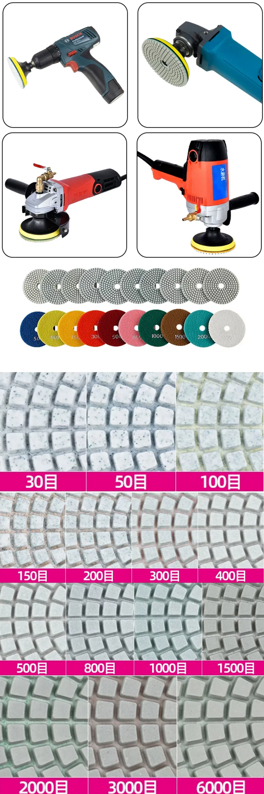 200mm Venta Caliente Discos de Pulido de Diamante Multipropósito para Agua, Discos de Rectificado Curvados y Suaves