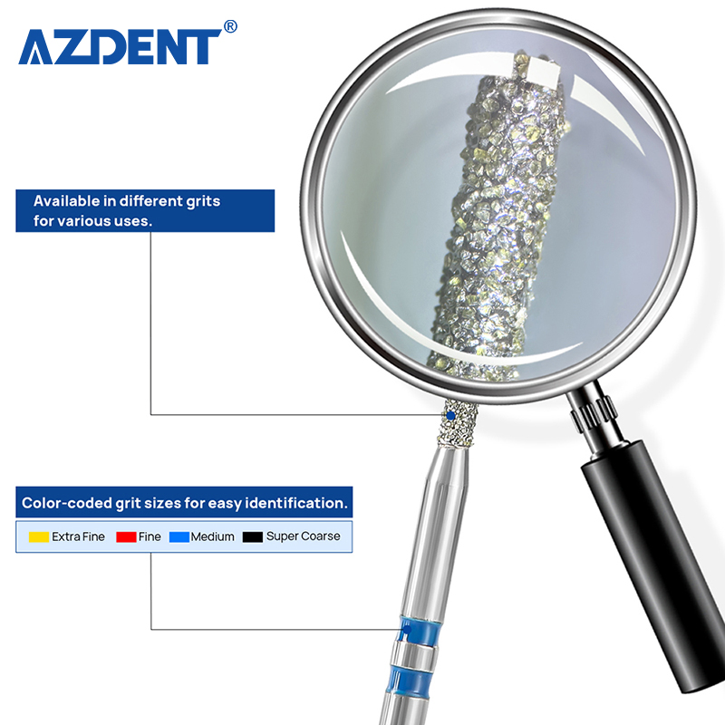 10PCS Burdeos de Zirconcut para cortar cerámicas de zirconia en odontología