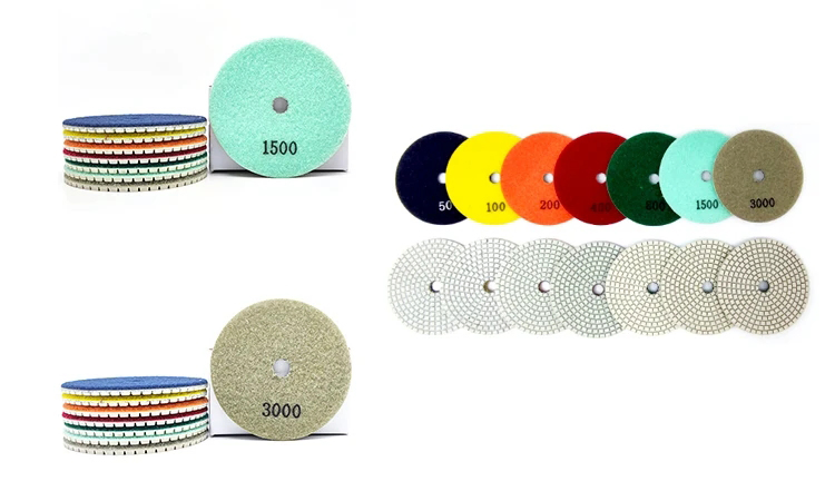 Disco de pulido de diamante flexible para suelo de concreto, granito, porcelana y piedra