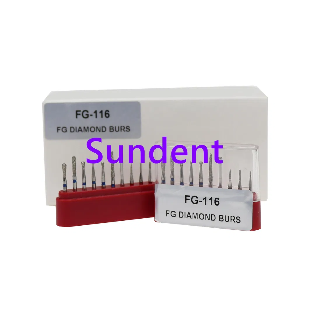Kits de fresas de diamante Fg para piezas de mano de alta velocidad Fg-116 Uso clínico