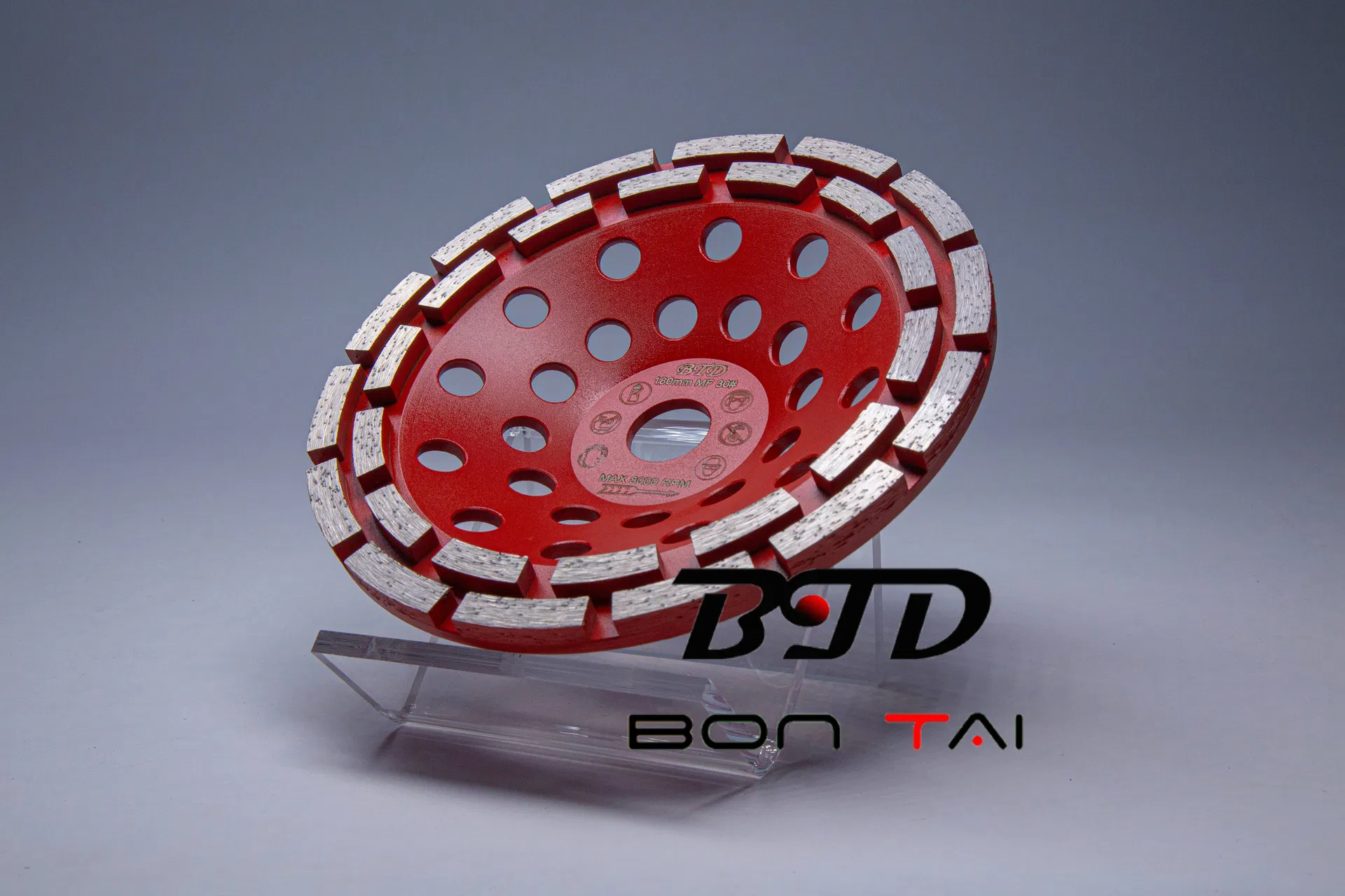 7inch Rueda de molienda de diamante de doble fila duradera para concreto