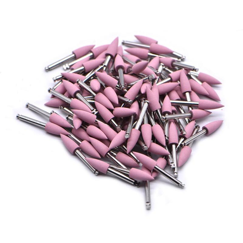 Pulidores de silicona de goma para dentistas, bur de pulido de diamante para acrílicos, compuestos y resinas, herramientas orales (YQD4-4)