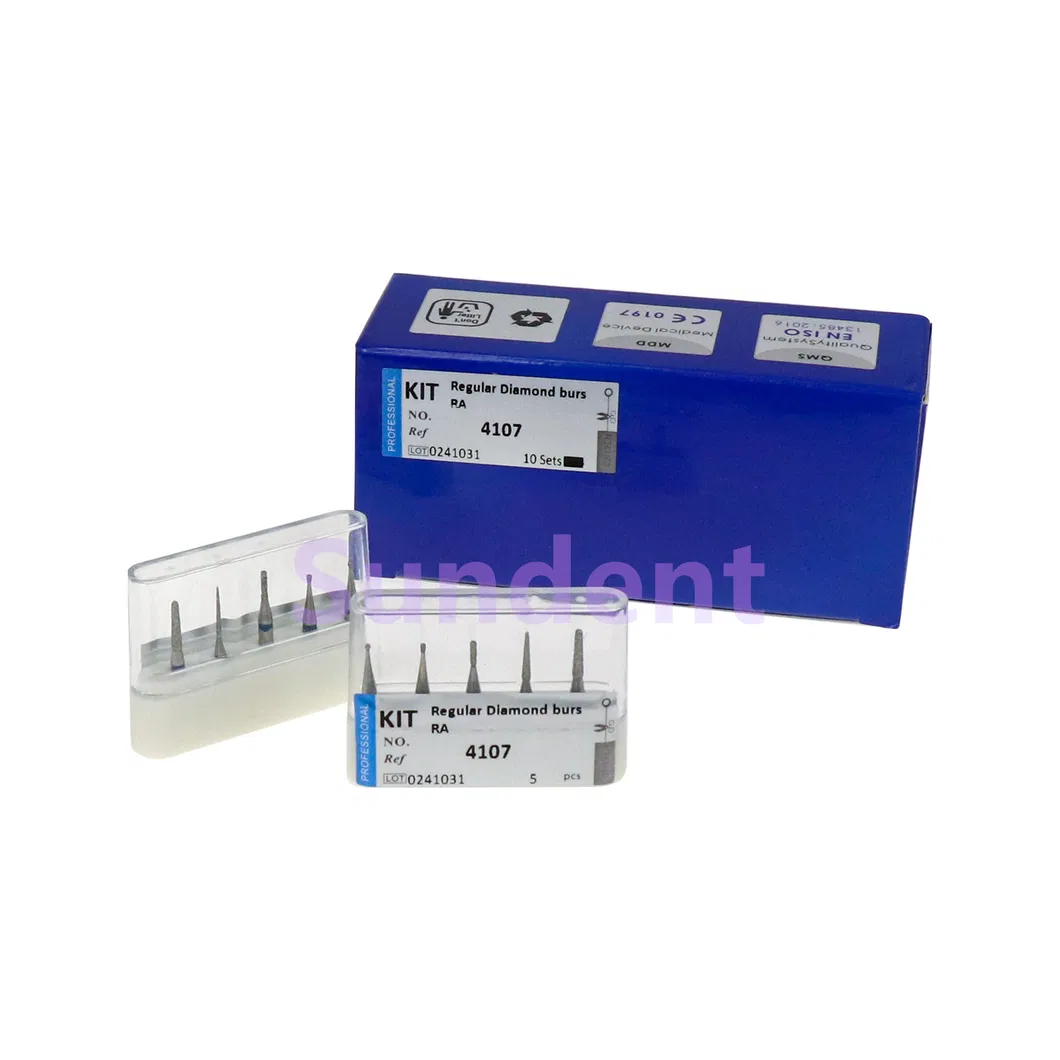 Kit de Pulido para Estudiantes Principiantes de Burs de Diamante Ra 4107 Fábrica de Taladros Dentales