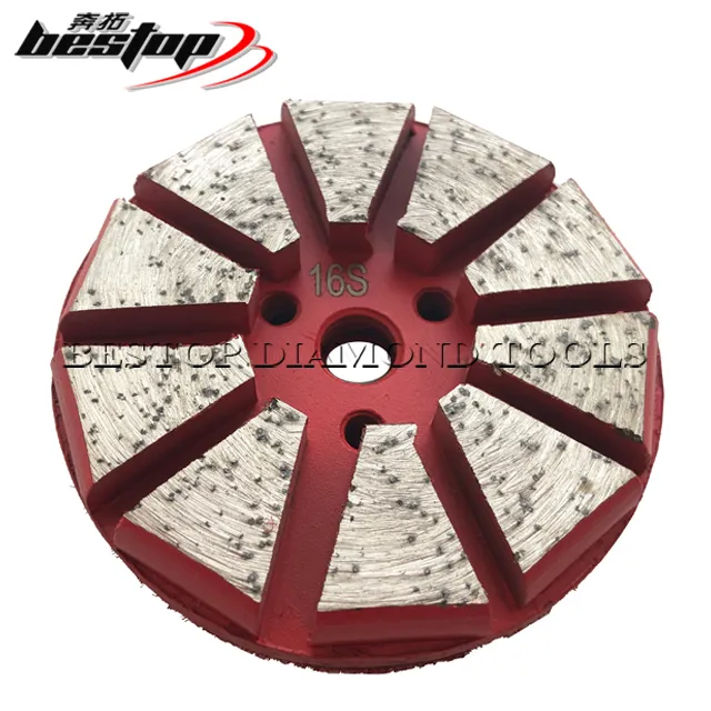 10 pulgadas esmeriladoras de piso 3 Segs Diamond esmerilado de piso Polishing Discos para hormigón