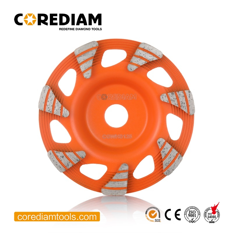 Rueda de copa de diamante para pulido de concreto sinterizado