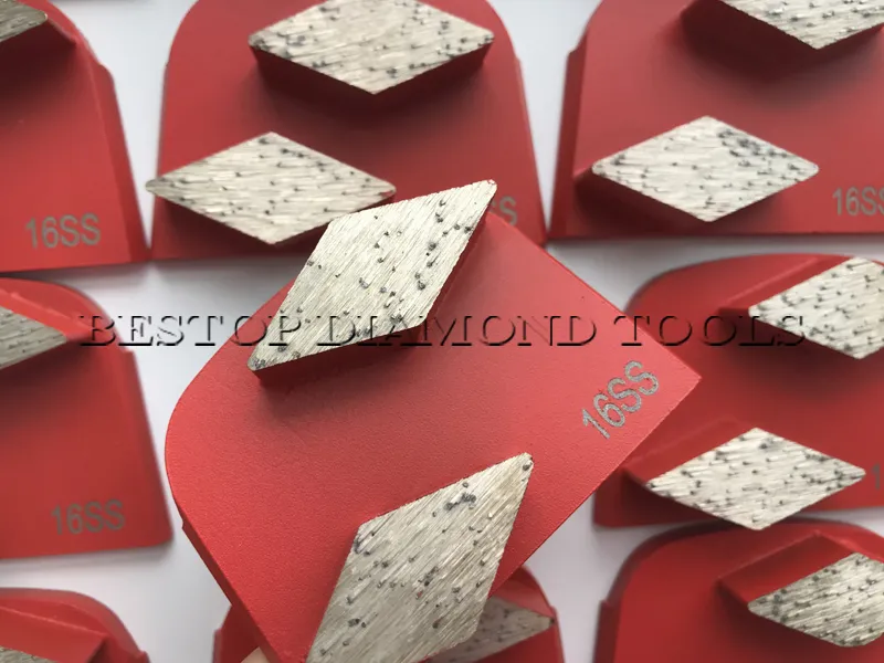 Segmentos de molienda de diamante de doble Z de cambio rápido superabrasivo Lavina