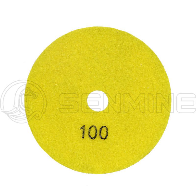 Herramienta de Diamante Senmine 100mm Almohadilla Abrasiva OEM para Granito Uso Húmedo Almohadillas de Pulido de Diamante