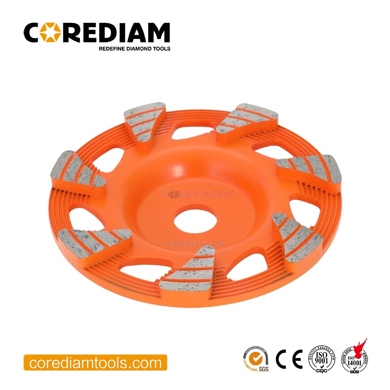 Rueda de copa de diamante para pulido de concreto sinterizado