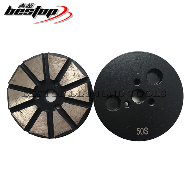 10 pulgadas esmeriladoras de piso 3 Segs Diamond esmerilado de piso Polishing Discos para hormigón