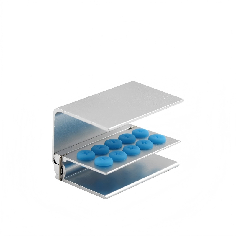 16 Holes Dental Diamond Tungsten Carbide Polishing Material Storage Counter Dental Burs Sterilizer Stand with Silicone Ring Yqd9-10
