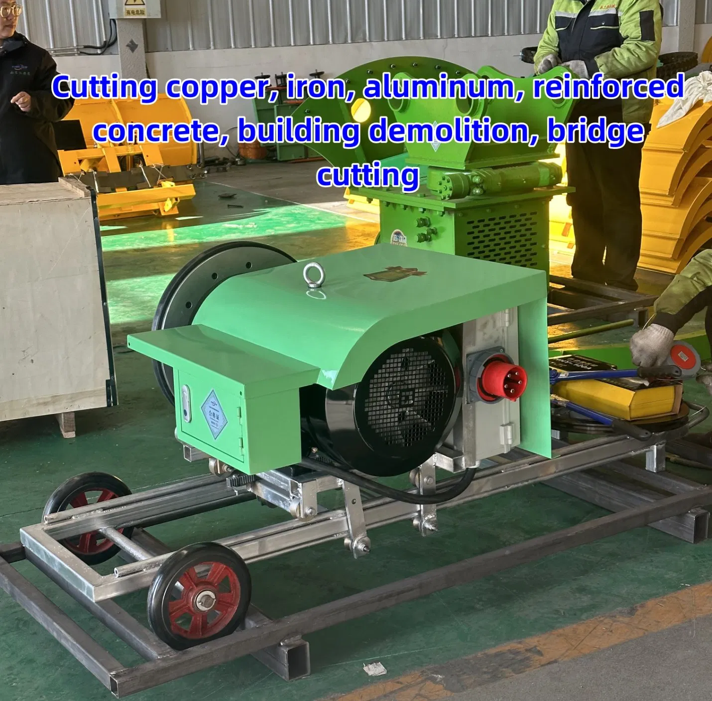Sierra de hilo diamante automática con pista de goma para minería de concreto y granito
