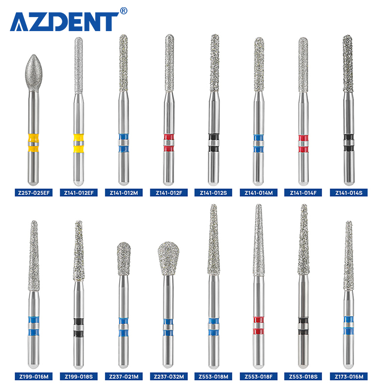 10PCS Burdeos de Zirconcut para cortar cerámicas de zirconia en odontología
