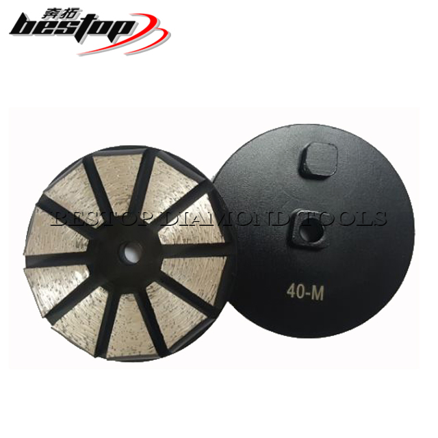 10 pulgadas esmeriladoras de piso 3 Segs Diamond esmerilado de piso Polishing Discos para hormigón