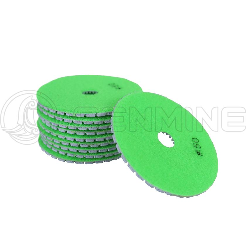 Herramienta de Diamante Senmine 100mm Almohadilla Abrasiva OEM para Granito Uso Húmedo Almohadillas de Pulido de Diamante